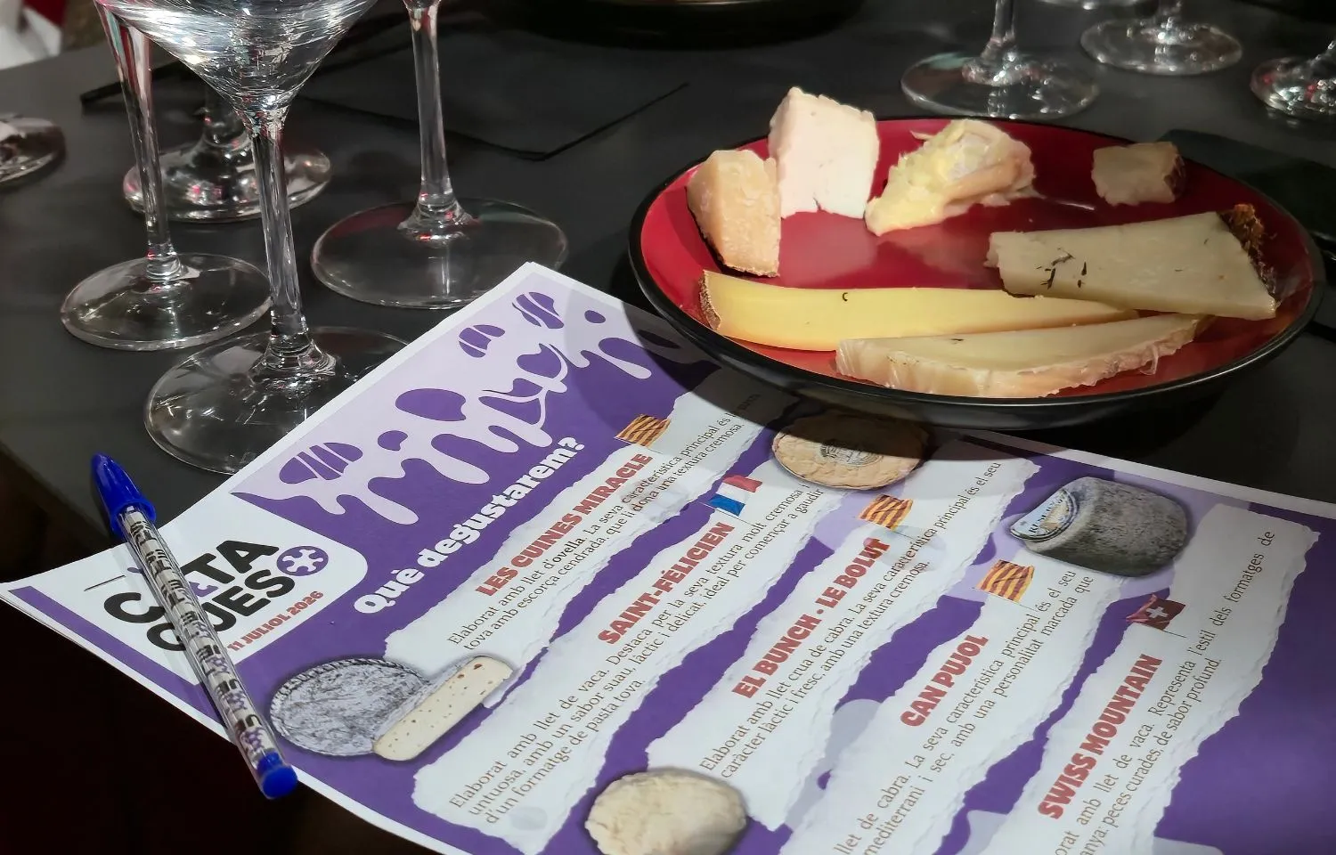 Guión de la primera cata de quesos y vinos