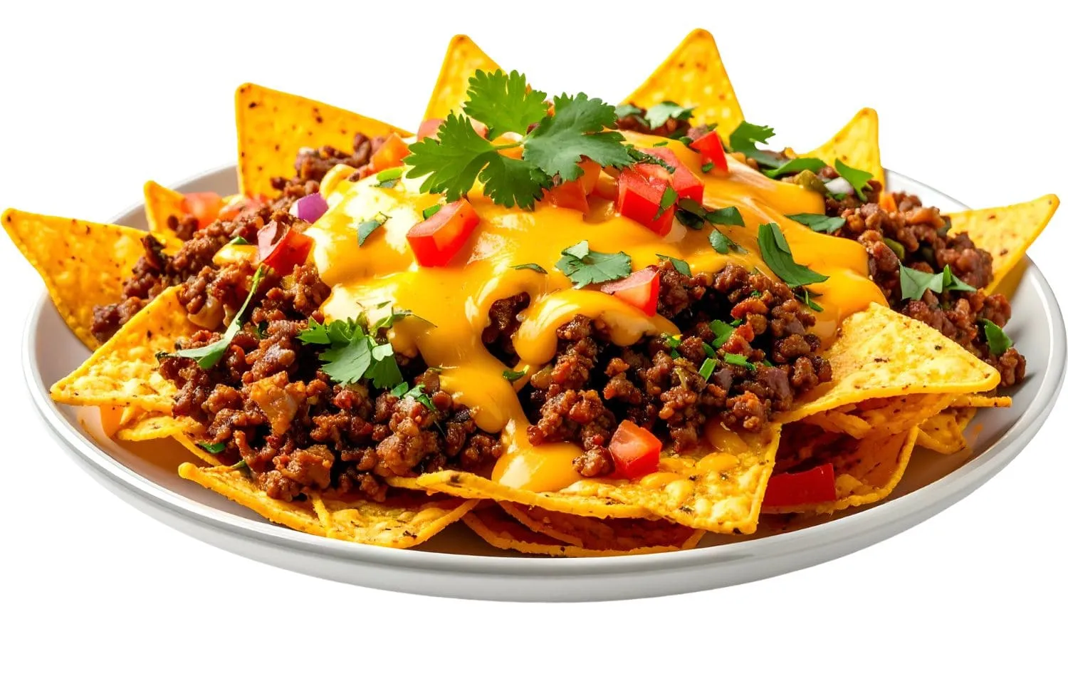 salsa queso nachos