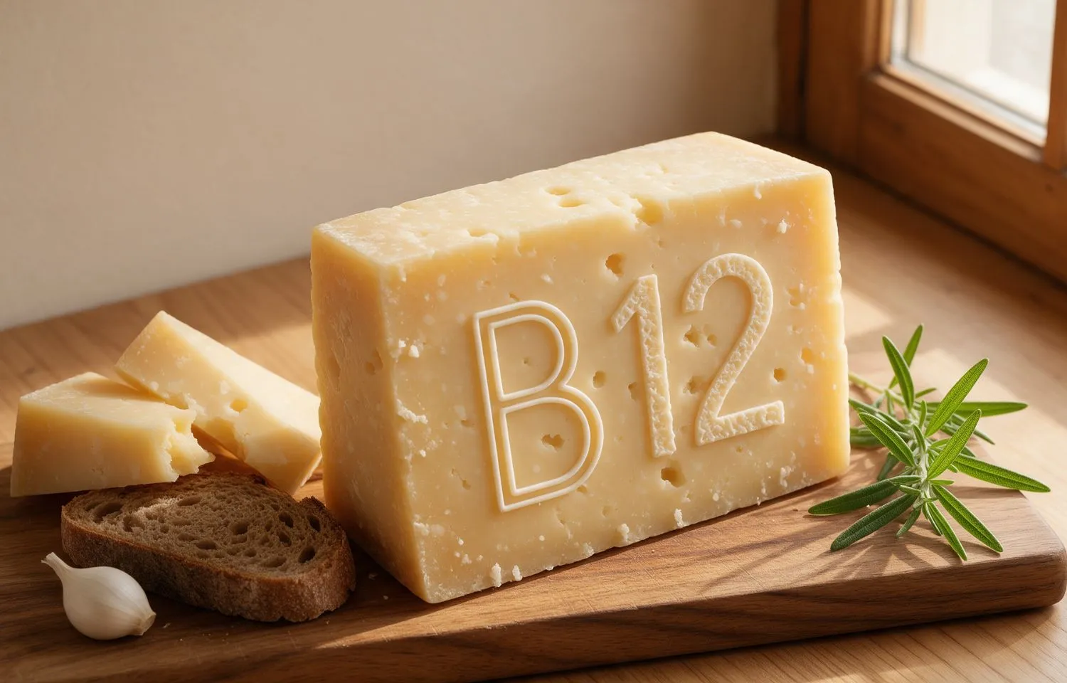 la vitamina B12 en el queso